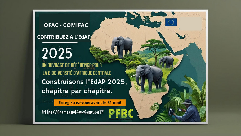 CONTRIBUEZ A 2025 The Reference Work on Biodiversity in Central Afica LET'S BUILD EDAP 2025, CHAPTER BY CHAPTER. REGISTER BEFORE MAY 31, Field resercheriby - 2